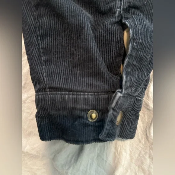 Chaps Jacket Blue Corduroy Sherpa Lined Mens M